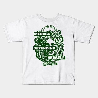 Medusa Was Defending Herself Kids T-Shirt